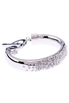 Karen Millen  Slim Encrusted Metal Bangle - Lyst