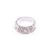 Karen Millen Slim Encrusted Metal Ring in Gray (silver) - Lyst