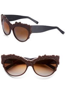Marni Textured Round Plastic Sunglasses - Lyst