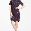 Marni Edition Leaf Print Poplin Shirt Dress in Blue (coffee) - Lyst