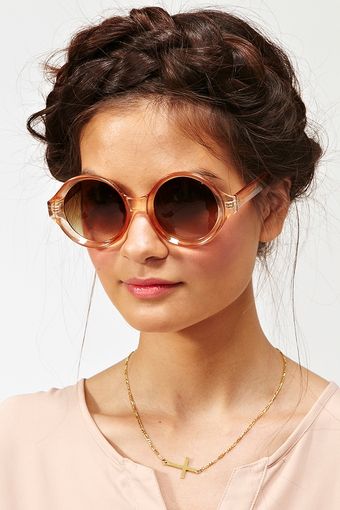 Nasty Gal Full Circle Shades Peach - Lyst