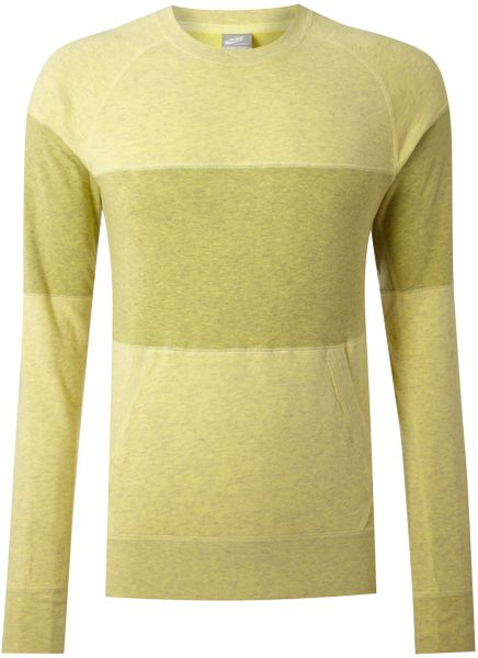 Nike Striped Sweatshirt in Yellow for Men (mustard) | Lyst