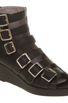 Office Word Wedge Black Pu - Lyst