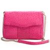 Rebecca Minkoff Ostrich Embossed Beau Clutch in Pink - Lyst