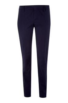Stefanel Gabardine Stretch Trousers - Lyst