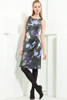 Armani Hound-stooth Floral Dress - Lyst