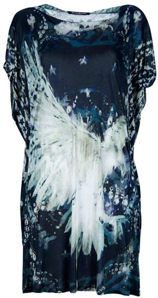 Balmain Shift Dress in Blue - Lyst