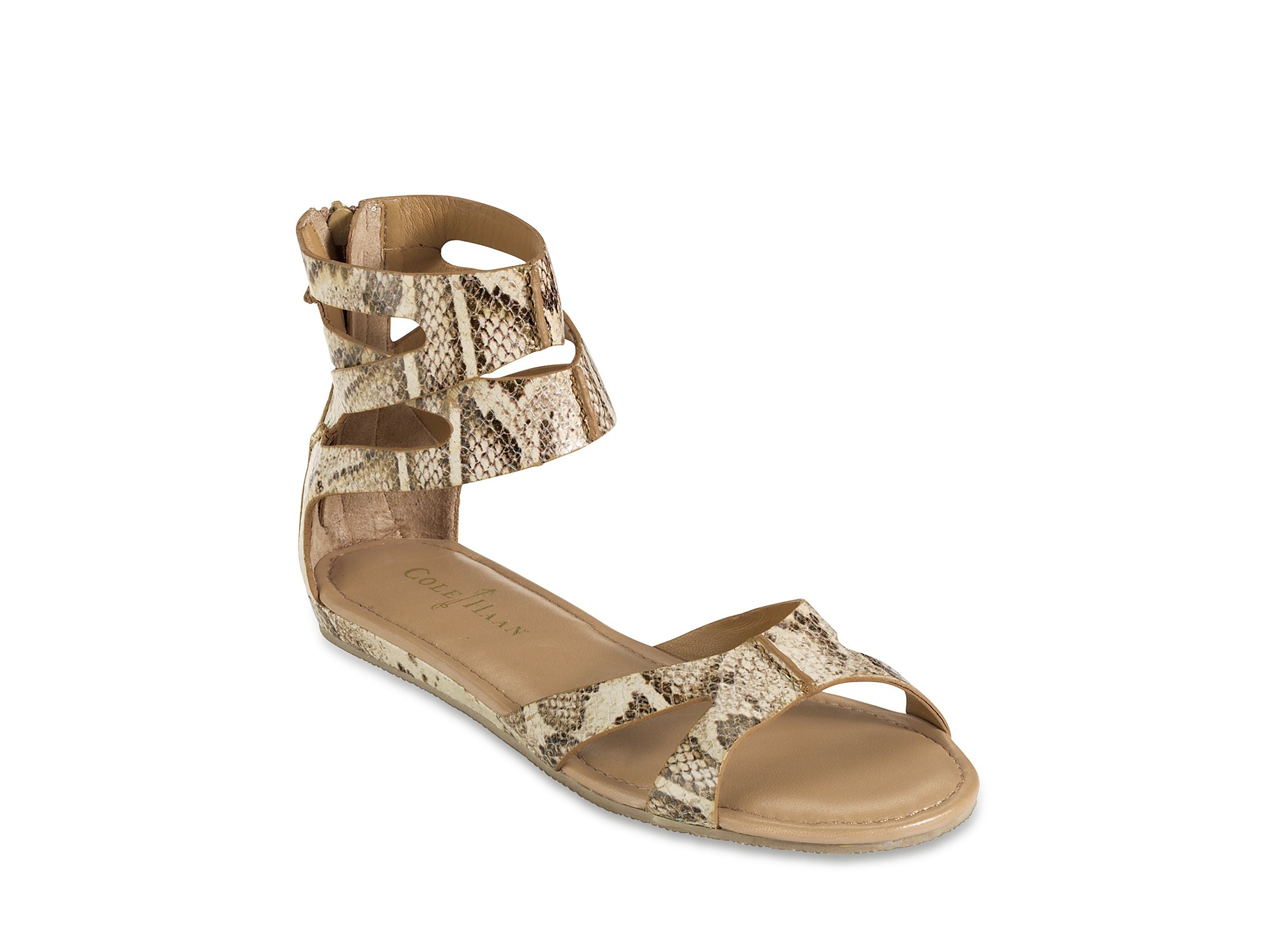 cole haan leather flat sandals