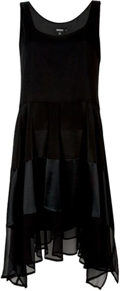 Dkny Sleeveless Dress in Black - Lyst