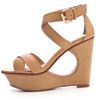 Dolce Vita Orla Cutout Wedge Sandals in Beige (nude) - Lyst