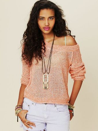 Free People Marled Yarn Pullover - Lyst