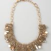 Oscar De La Renta Pearl Detailed Branch Bib Necklace in Gold - Lyst