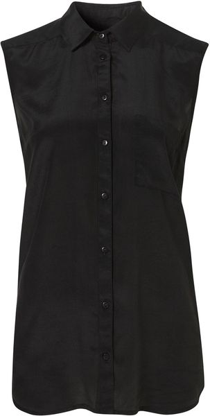 Sleeveless Silk Shirt 