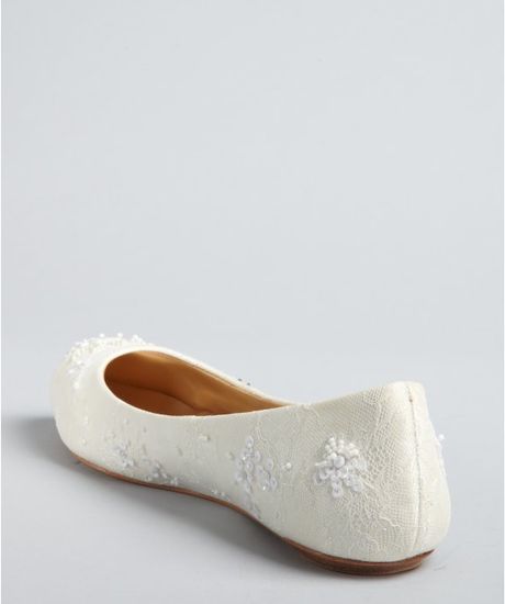 badgley mischka white flats