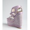 Balenciaga Lavender Leather Studded Woven Wedge Sandals in Purple (lavender) - Lyst