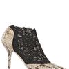 Dolce & Gabbana 110mm Python Lace Pointy Low Boots in Black (beige) - Lyst