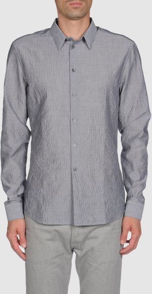 Givenchy Long Sleeve Shirt in Gray for Men (grey) - Lyst