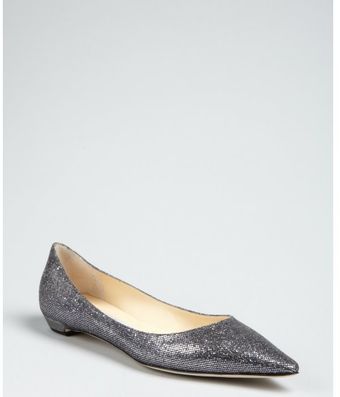   Glitter Sandy Pointed Flats 