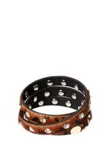 Love Leopard and Crystal Wrap Bracelet