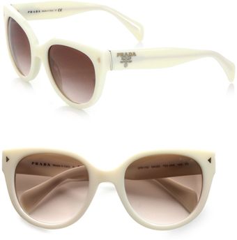 Prada Round Catseye Acetate Sunglasses - Lyst