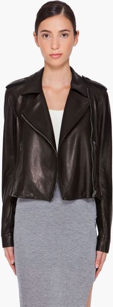 Rag & Bone Black Langlen Leather Jacket in Black - Lyst