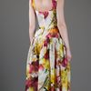 Dolce & Gabbana Bustier Dress in Yellow (white) - Lyst