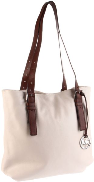 Michael By Michael Kors Jessica Expandable Extra Large Ns Tote in White (vanilla) - Lyst