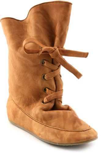  Prance Sheepskin Bootee Tan Leather 