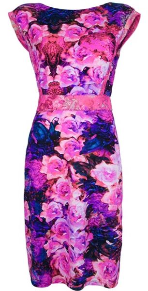 Roberto Cavalli Floral Print Dress - Lyst