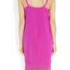 Tibi Silk Crepe And Chiffon Dress in White (magenta) - Lyst