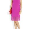 Tibi Silk Crepe And Chiffon Dress in White (magenta) - Lyst