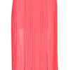 Topshop Fluro Pleat Calf Skirt in Pink (vibrant pink) - Lyst