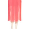 Topshop Fluro Pleat Calf Skirt in Pink (vibrant pink) - Lyst