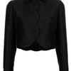 Valentino Cropped Jacket in Black - Lyst