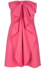 Valentino Bow Detail Strapless Dress