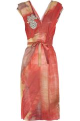Vivienne Westwood Gold Label Tuck Union Jackprint Silkchiffon Dress