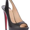 Christian Louboutin Peep Toe Pumps in Black - Lyst