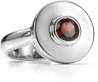   Garnet Spiral Ring 
