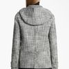 Jil Sander Hooded Wool Blend Coat in Black (black white) - Lyst