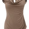 Karen Millen Beaded T Shirt in Brown - Lyst
