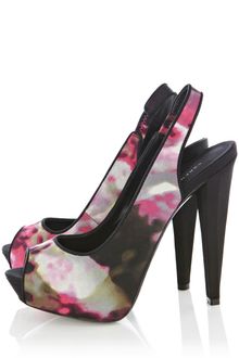 Karen Millen Modern Smudge Print Peep - Lyst