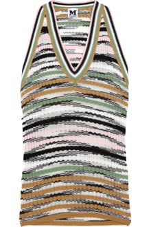 M Missoni Striped Crochetknit Sweater Vest - Lyst