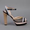 Valentino Peep Toe Sandals in Black - Lyst