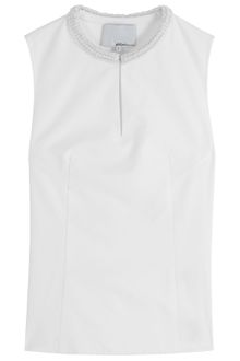 3.1 Phillip Lim Beaded Neck Sleeveless Top - Lyst