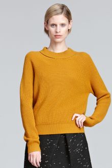 3.1 Phillip Lim Drapedneck Ribbed Sweater - Lyst