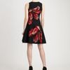 Alexander Mcqueen Floral Dress in Black - Lyst