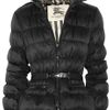 Burberry Belted Hooded Padded Shell Jacket in Black - Lyst