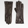 Gucci Leather Icon Gloves in Black - Lyst