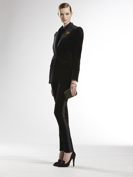 Gucci Velvet Tuxedo Jacket in Black - Lyst