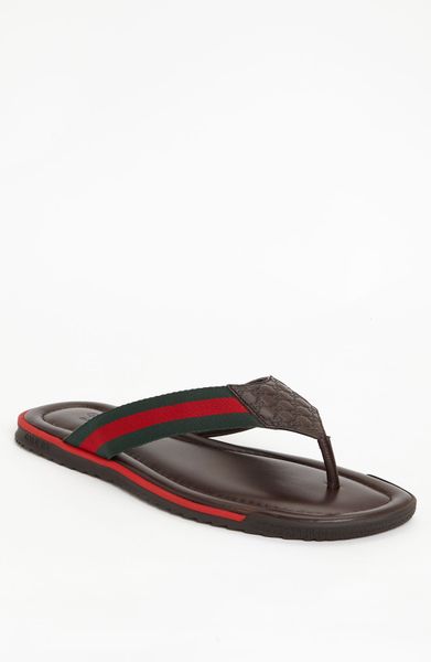 Gucci Sl 73 Beach Flip Flop in Brown for Men (dark chocolate) - Lyst